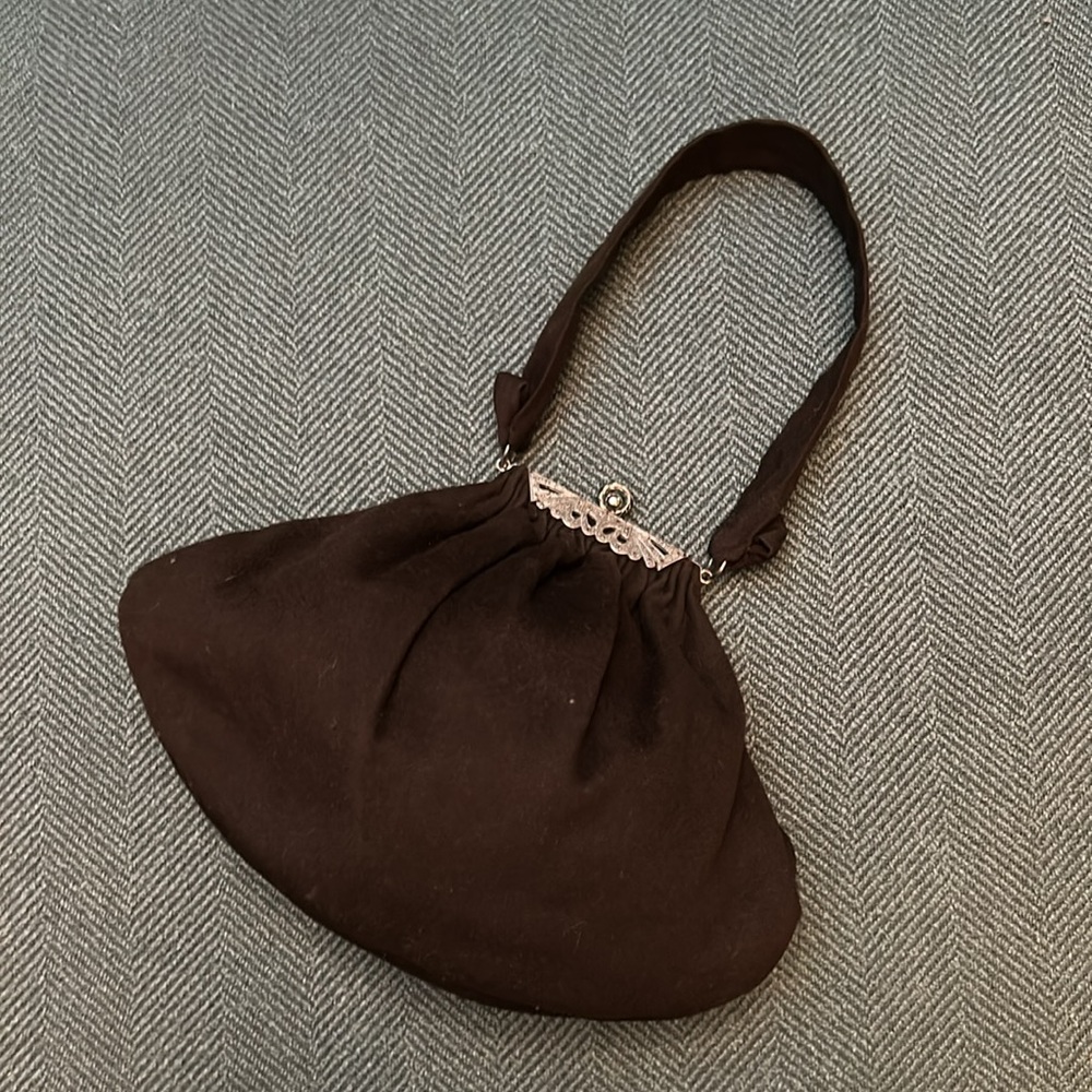 1950’s black fabric Evening bag